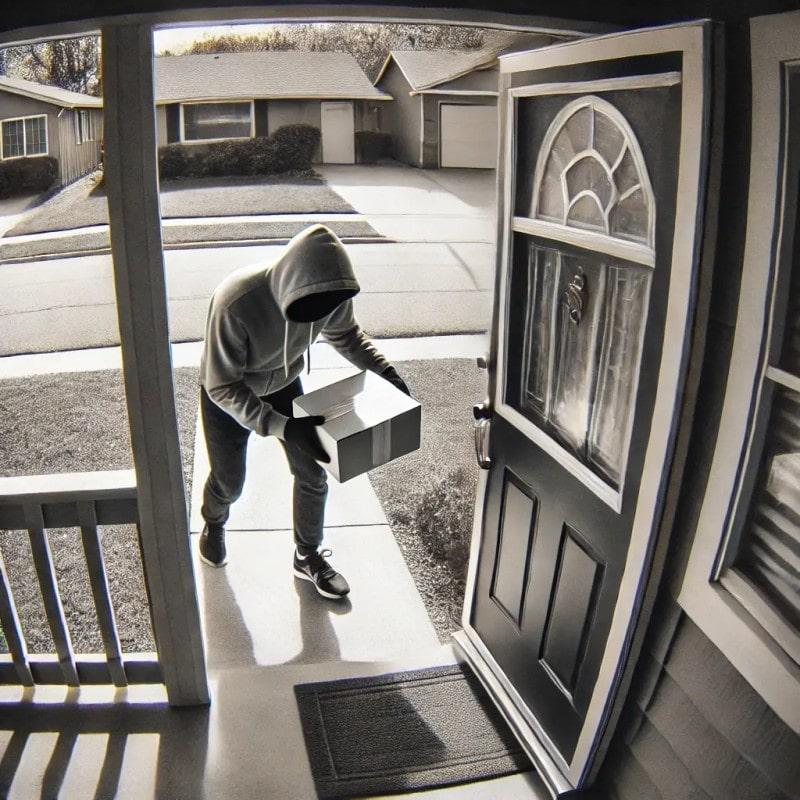 Brazen Porch Pirate Steals Package Instantly After FedEx Drop-Off